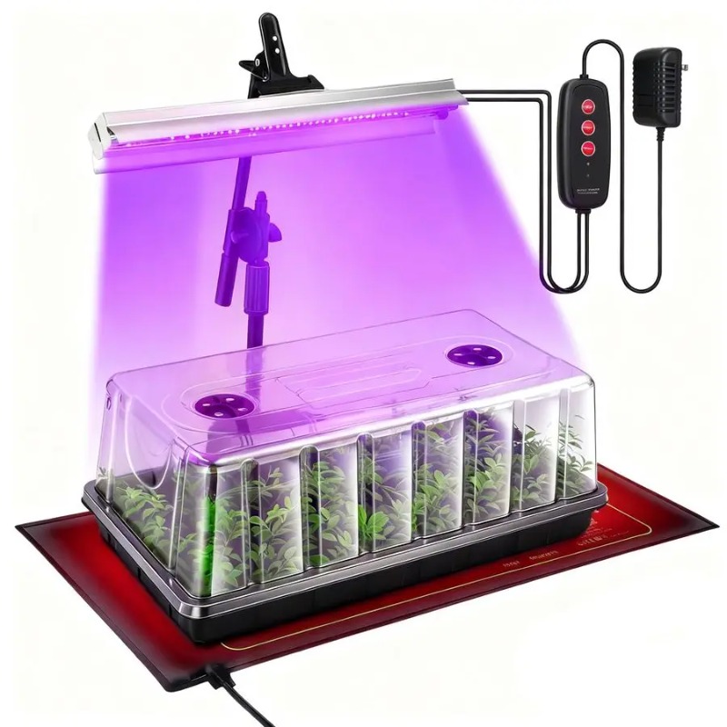 Seed Starter Tray Kit With Grow Light - Tohum Başlangıç ​​Tepsisi, Büyütme Lambaları ve