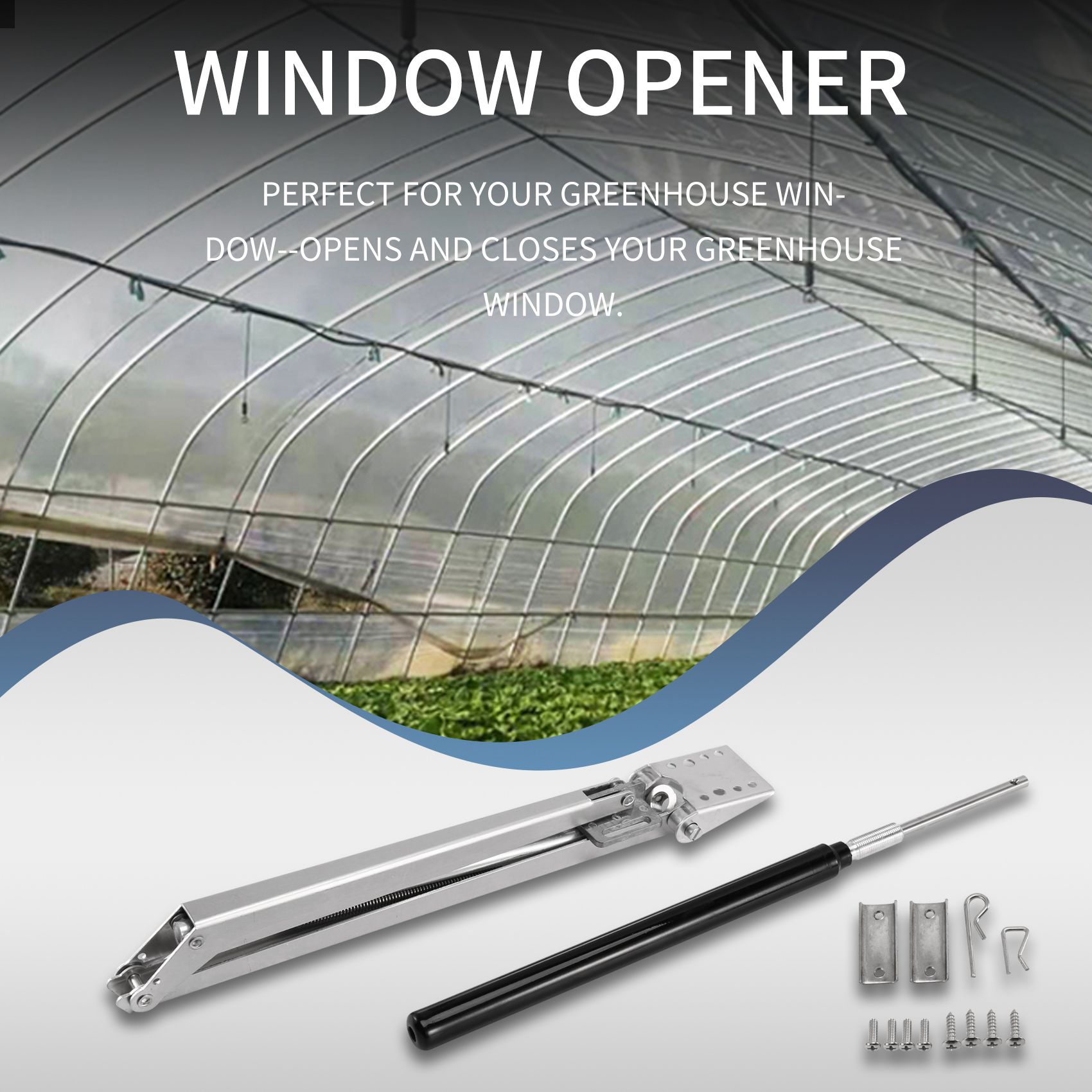 Automatic Greenhouse Roof Vent Opener Solar - A73M-Otomatik Alüminyum Alaşımlı Sera Pencere Açıcı