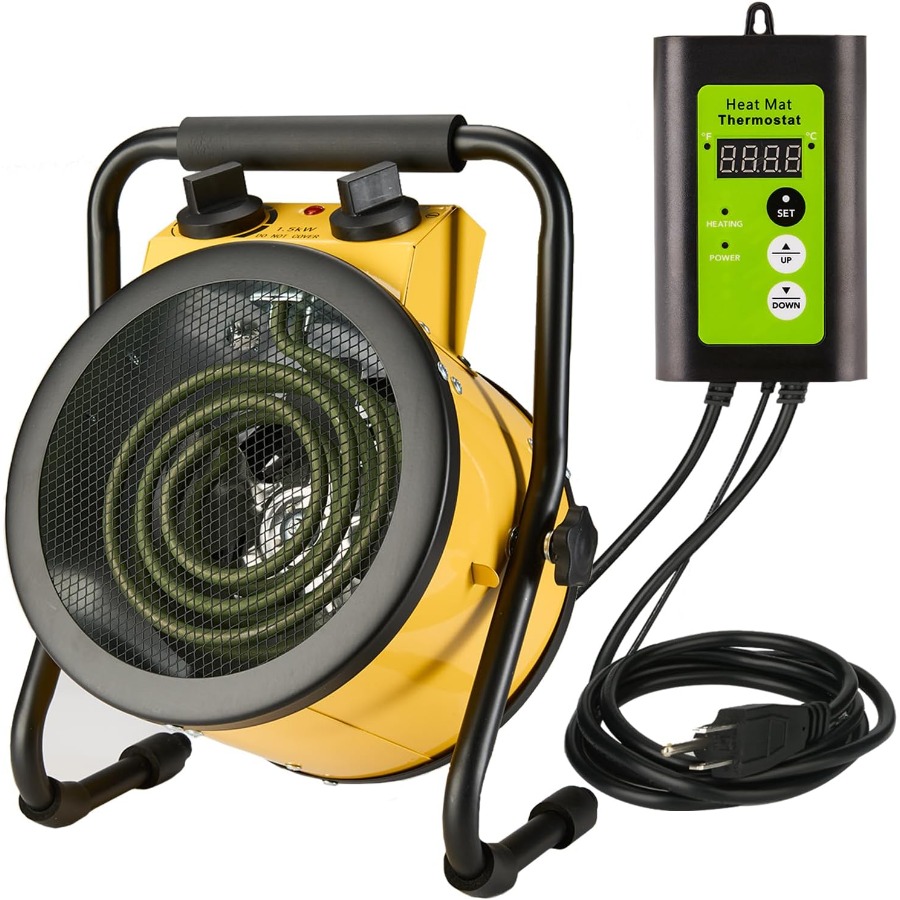 Greenhouse Heater Electric Digital Thermostat - Dijital Termostatlı Sera Isıtıcı 1500W Elektrikli