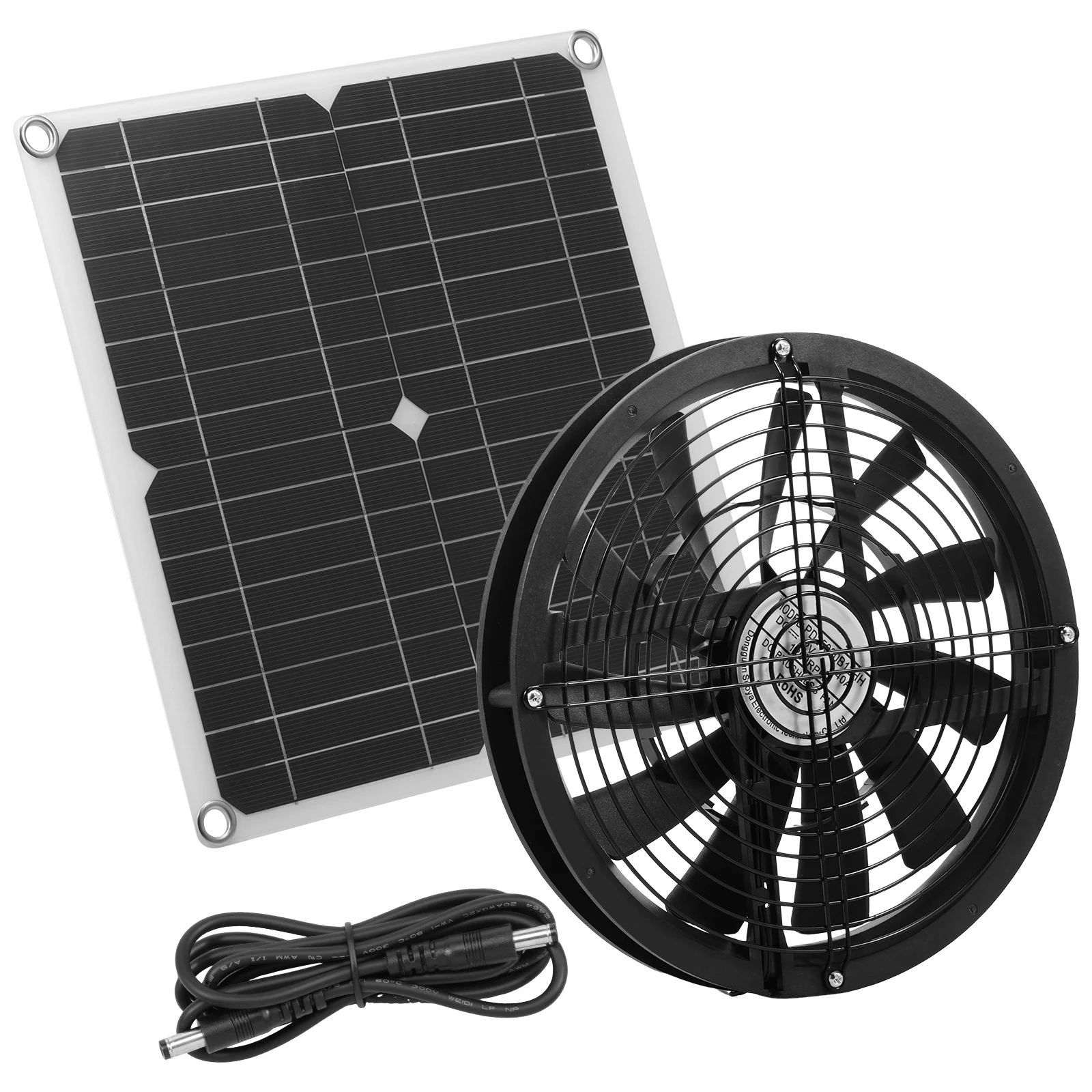 Greenhouse Circulation Fan Waterproof - 100W Güneş Paneli Fan Kiti Su