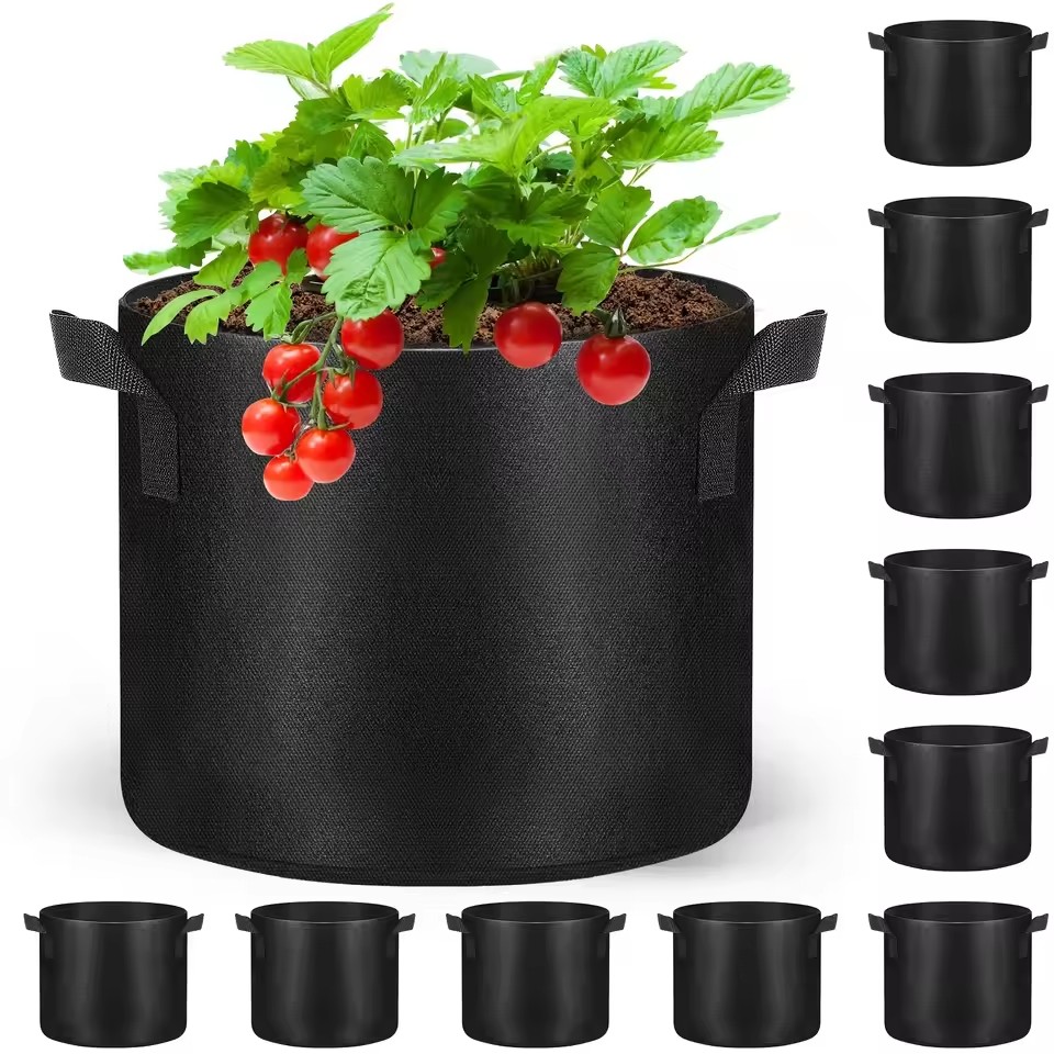 Plant Nursery Grow Bags Fabric 5 Gallon - Keçe Yetiştirme Torbaları Sebze Çiçek Dikim