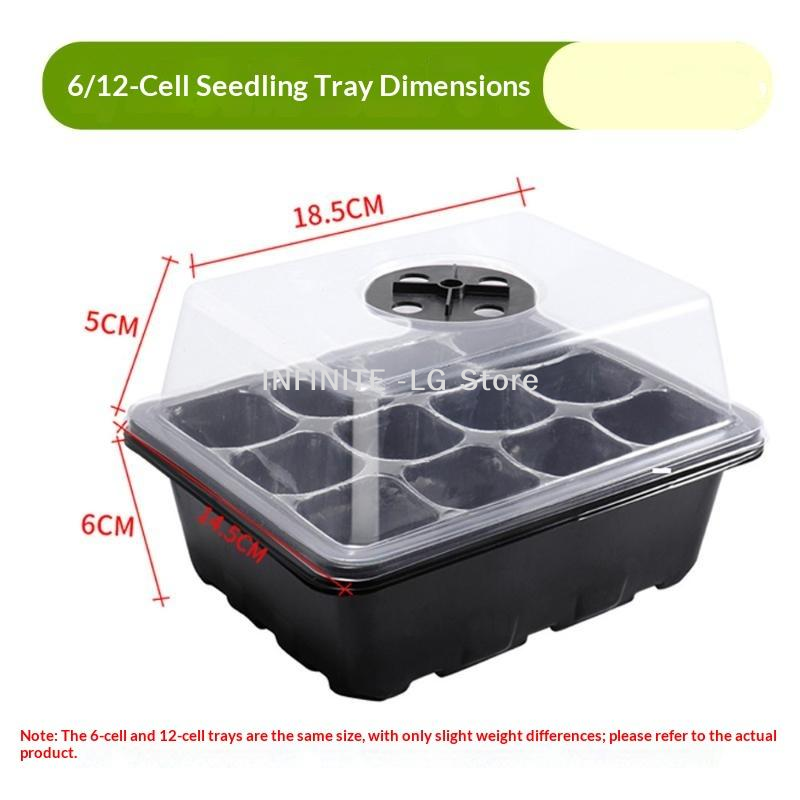 Seed Starter Tray Kit With Grow Light - 6/12 Hücreli, Yetiştirme Lambası ve Çimlenme