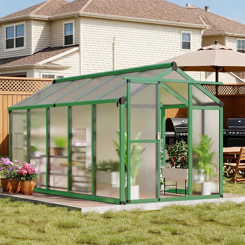 Polycarbonate Greenhouse Aluminum Frame - Dört Mevsim Kullanıma Uygun, Dış Mekan