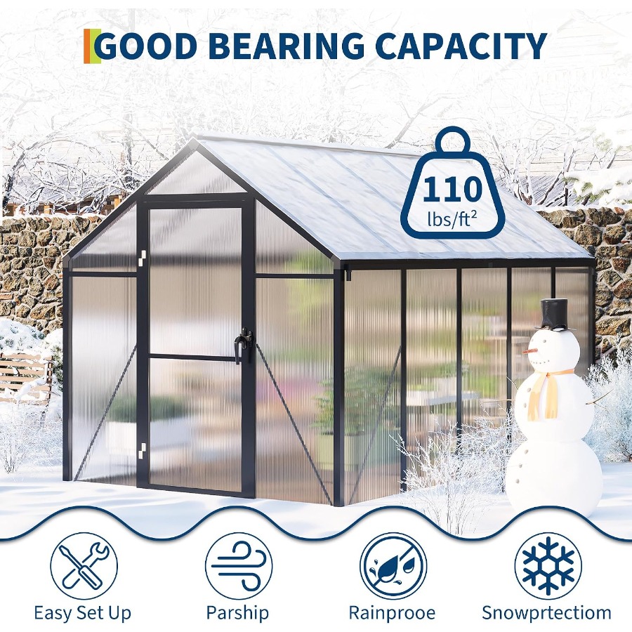 Dört Mevsim Kullanıma Uygun, D - Polycarbonate Greenhouse Aluminum Frame incelemesi ve fiyatı