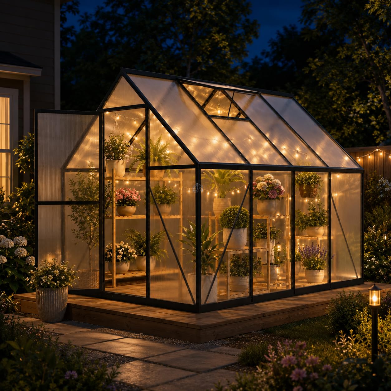 6x4 FT Küçük Polikarbon Sera,  - Polycarbonate Greenhouse Aluminum Frame incelemesi ve fiyatı