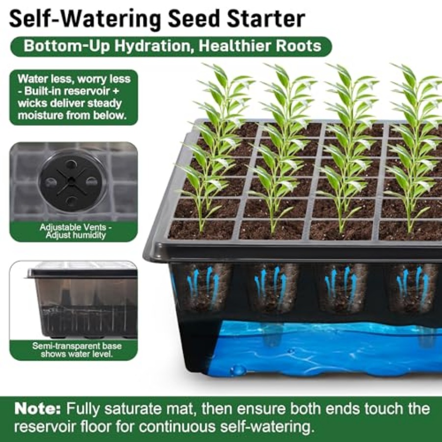 60 Hücreli Kendiliğinden Sulan - Seed Starter Tray Kit With Grow Light incelemesi ve fiyatı