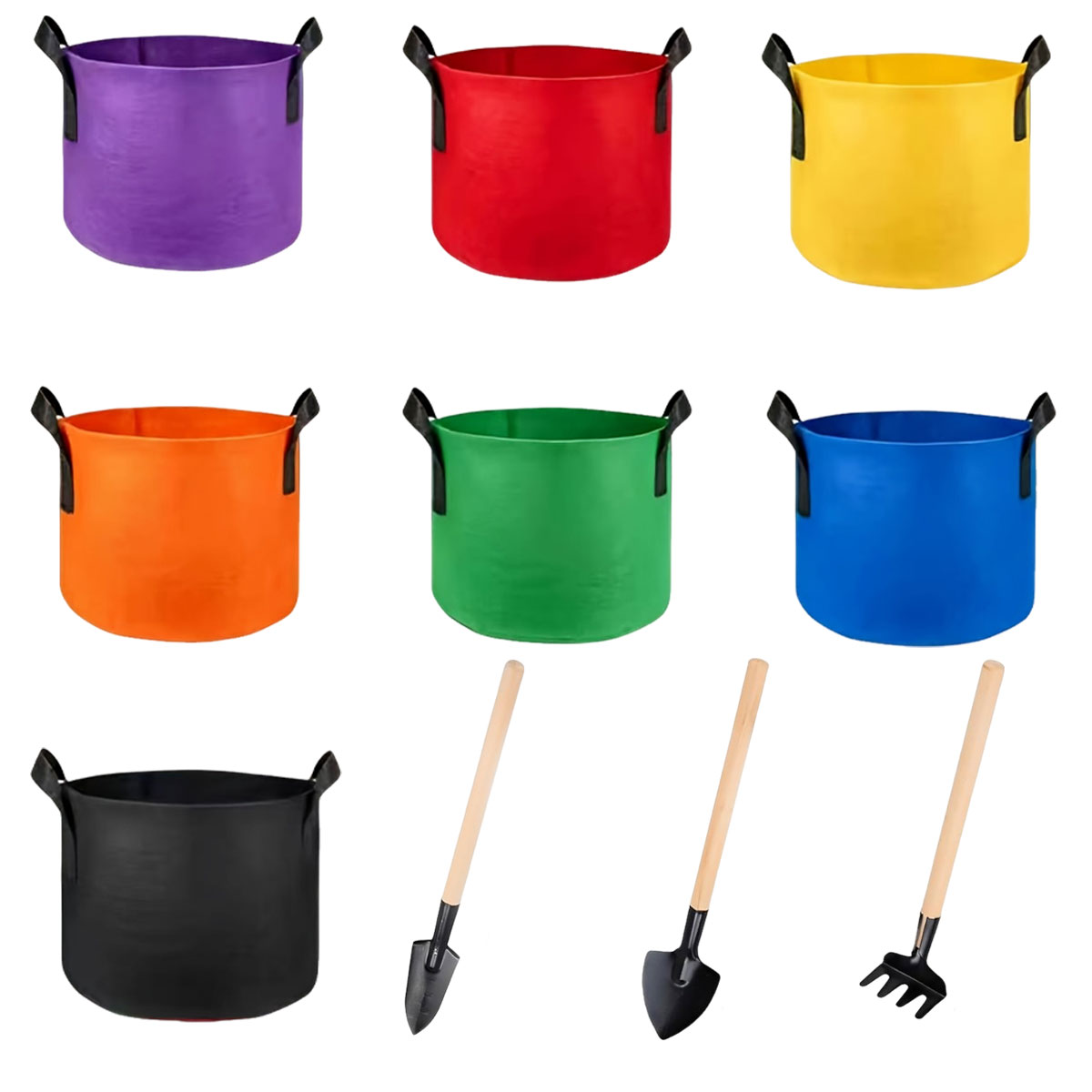 6 adet/takım 5 Galonluk Rastge - Plant Nursery Grow Bags Fabric 5 Gallon incelemesi ve fiyatı