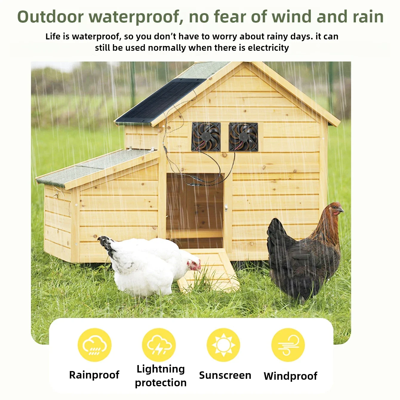 Güneş Enerjili, Su Geçirmez, Ç - Greenhouse Circulation Fan Waterproof incelemesi ve fiyatı