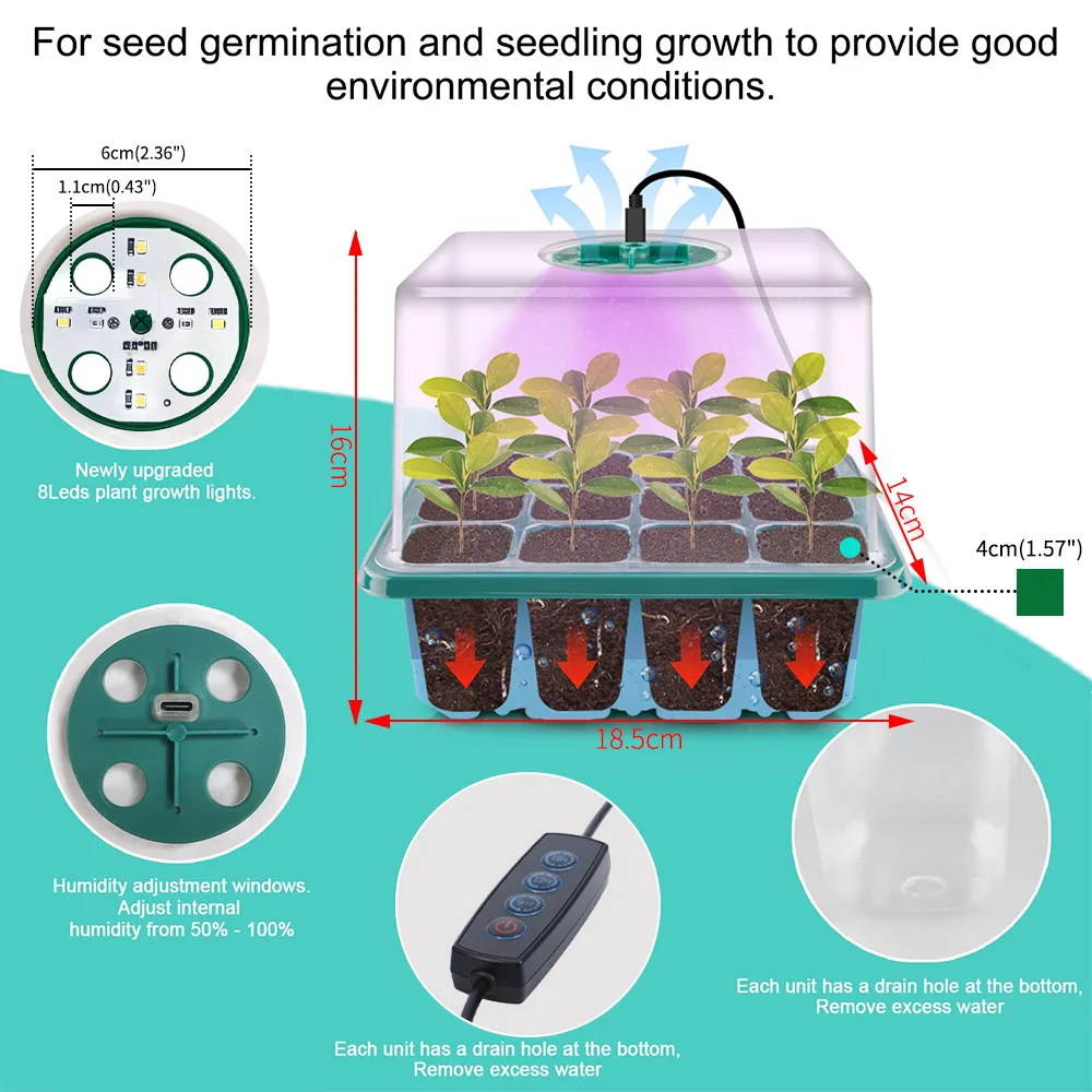Bitki Çiçek Tohumu Yetiştirme  - Seed Starter Tray Kit With Grow Light incelemesi ve fiyatı
