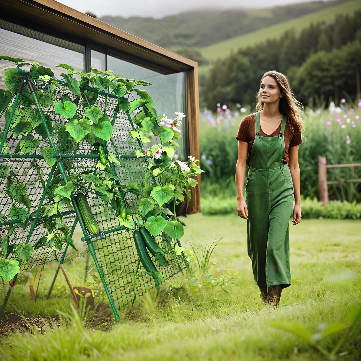 Salatalık Destek Çerçevesi, 1, - Plant Support Trellis Netting Climbing incelemesi ve fiyatı