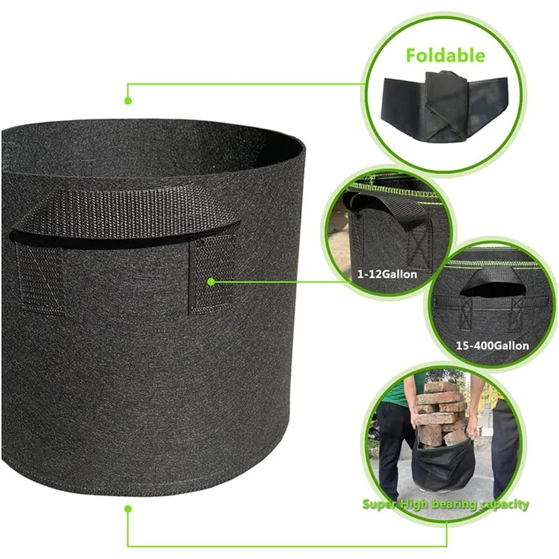 5'li Paket Havalandırmalı Kuma - Plant Nursery Grow Bags Fabric 5 Gallon incelemesi ve fiyatı