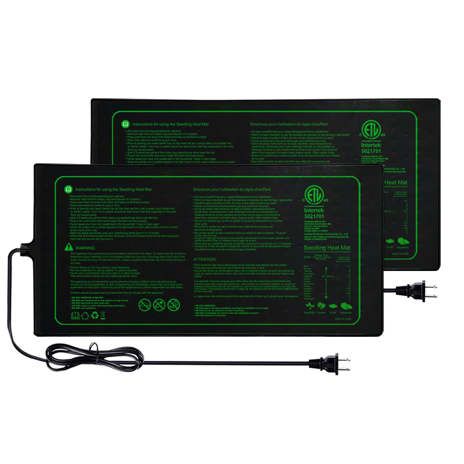 İki'li Paket 20x10 İnç Fide Is - Plant Seedling Heat Mat Waterproof incelemesi ve fiyatı
