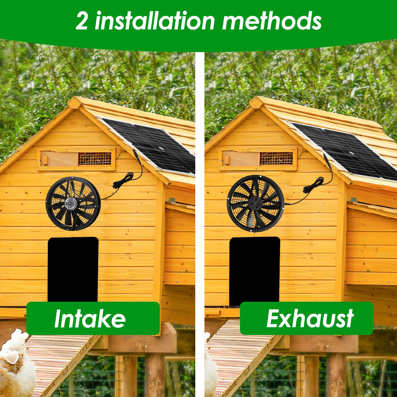 100W Güneş Paneli Fan Kiti Su  - Greenhouse Circulation Fan Waterproof incelemesi ve fiyatı