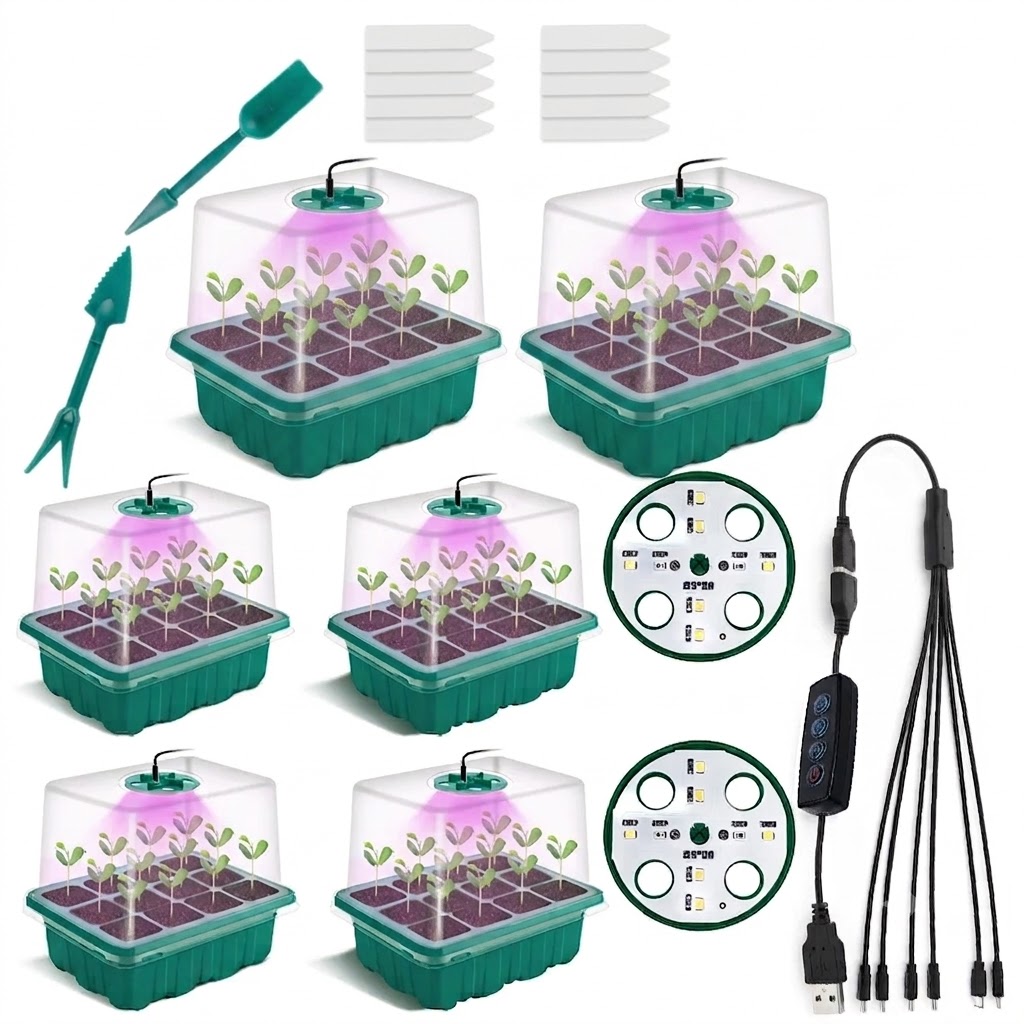 Tam Spektrumlu LED Yetiştirme  - Seed Starter Tray Kit With Grow Light incelemesi ve fiyatı