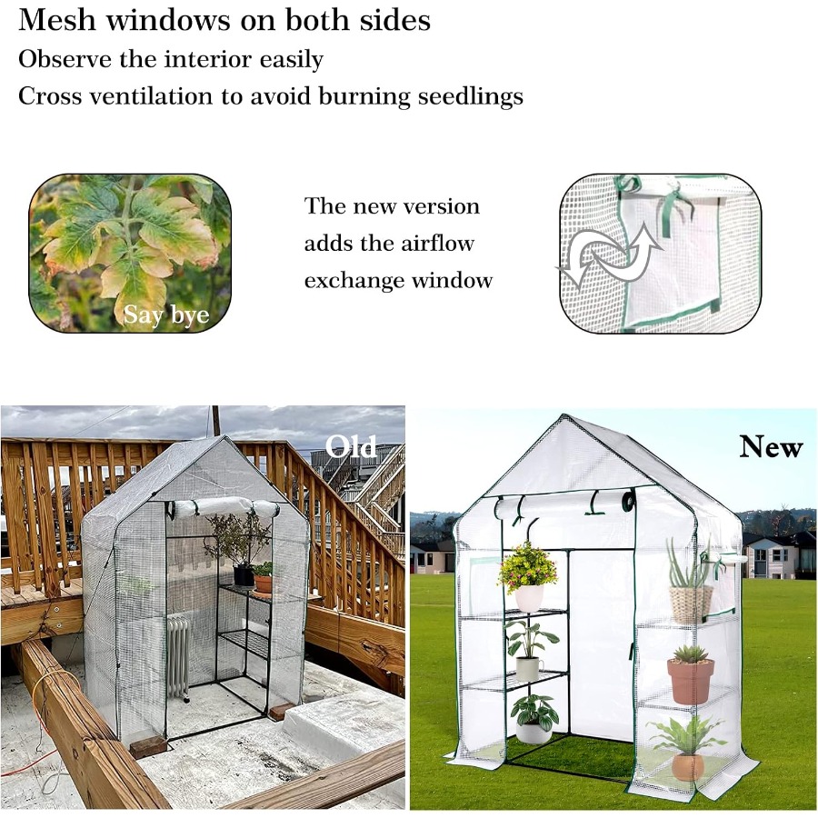 56x30x76 boyutlarında, taşınab - Mini Walk In Greenhouse 3 Tier Shelves incelemesi ve fiyatı