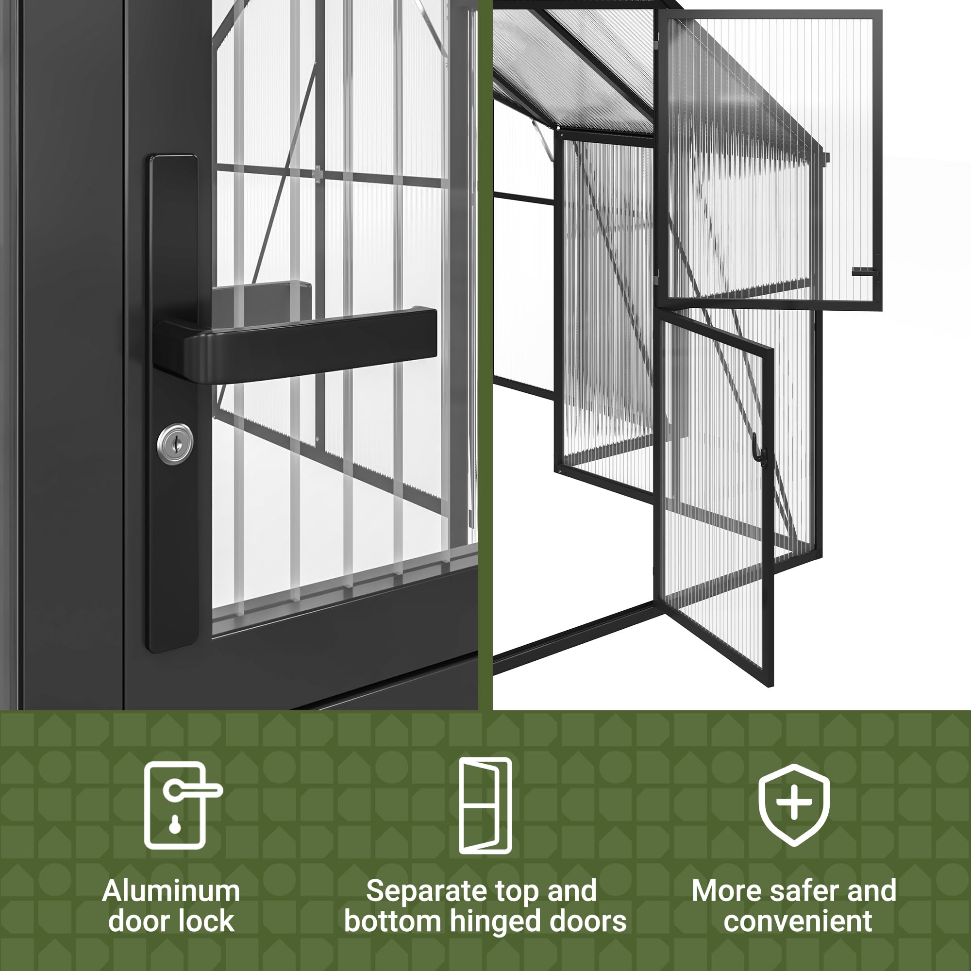 VIWAT T-Şekilli 12x12FT Polika - Polycarbonate Greenhouse Aluminum Frame incelemesi ve fiyatı