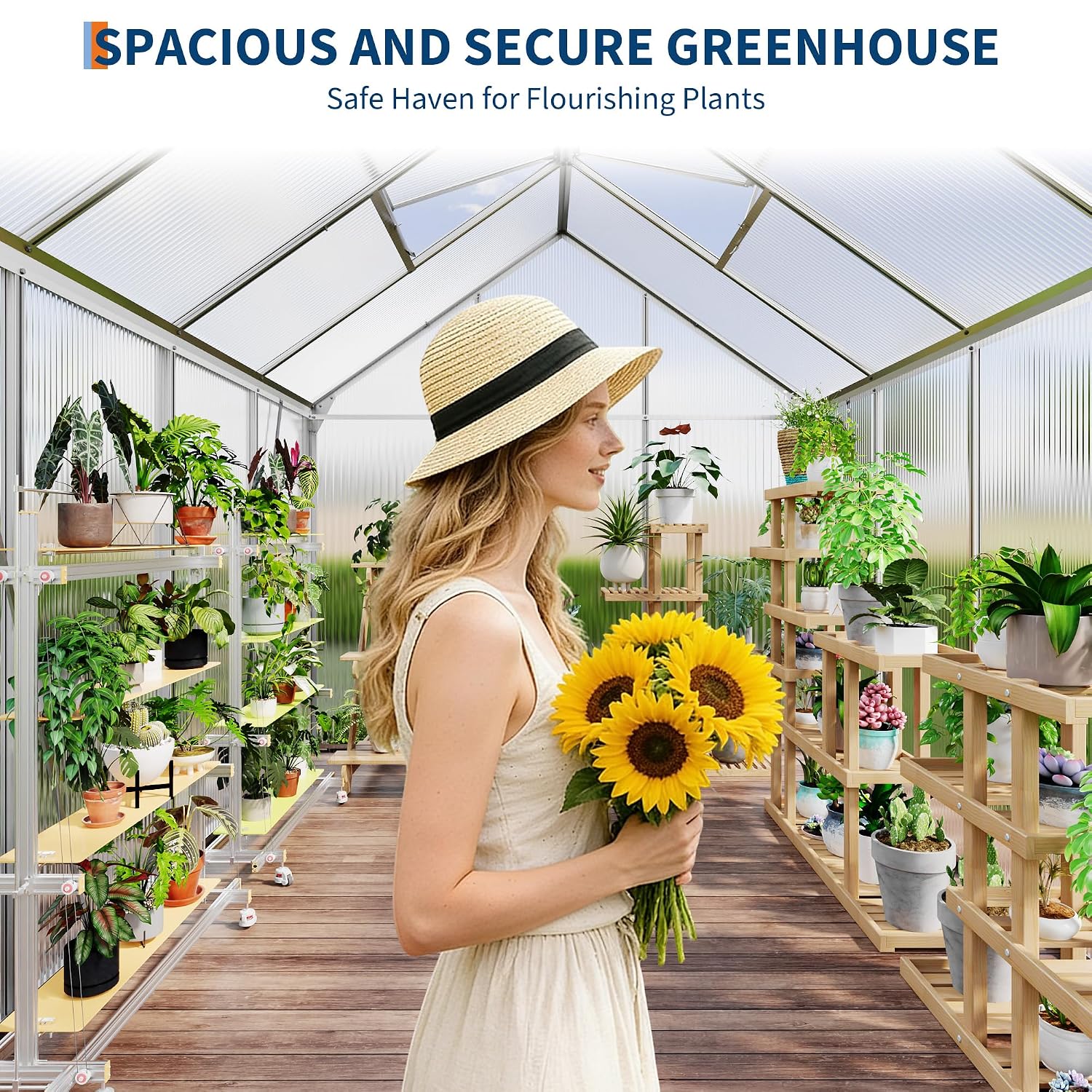 6 x 8 ft Polikarbonat Sera Kit - Polycarbonate Greenhouse Aluminum Frame incelemesi ve fiyatı