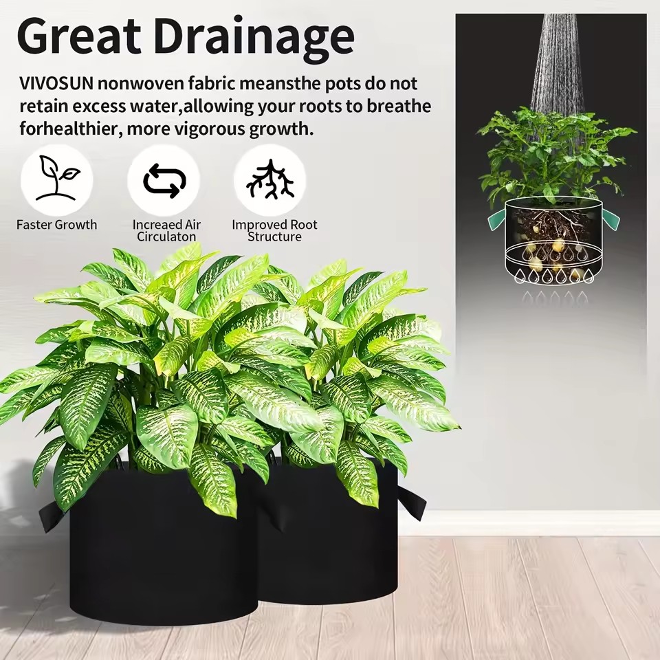 Keçe Yetiştirme Torbaları Sebz - Plant Nursery Grow Bags Fabric 5 Gallon incelemesi ve fiyatı