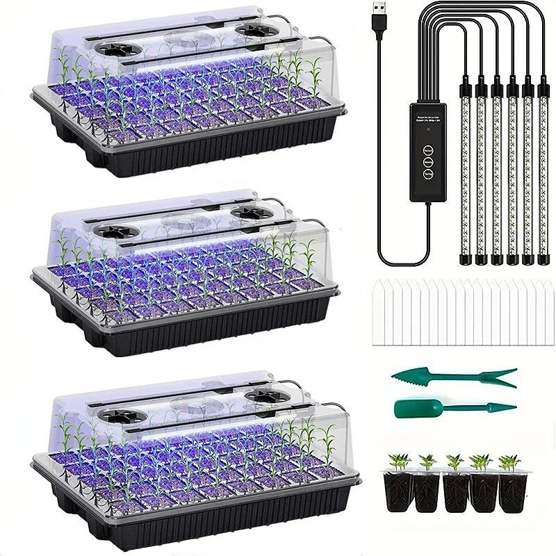 3'lü Paket 120 Hücreli Tohum B - Seed Starter Tray Kit With Grow Light incelemesi ve fiyatı