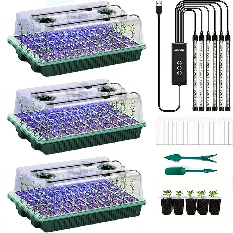 3'lü Paket 120 Hücreli Tohum B - Seed Starter Tray Kit With Grow Light incelemesi ve fiyatı