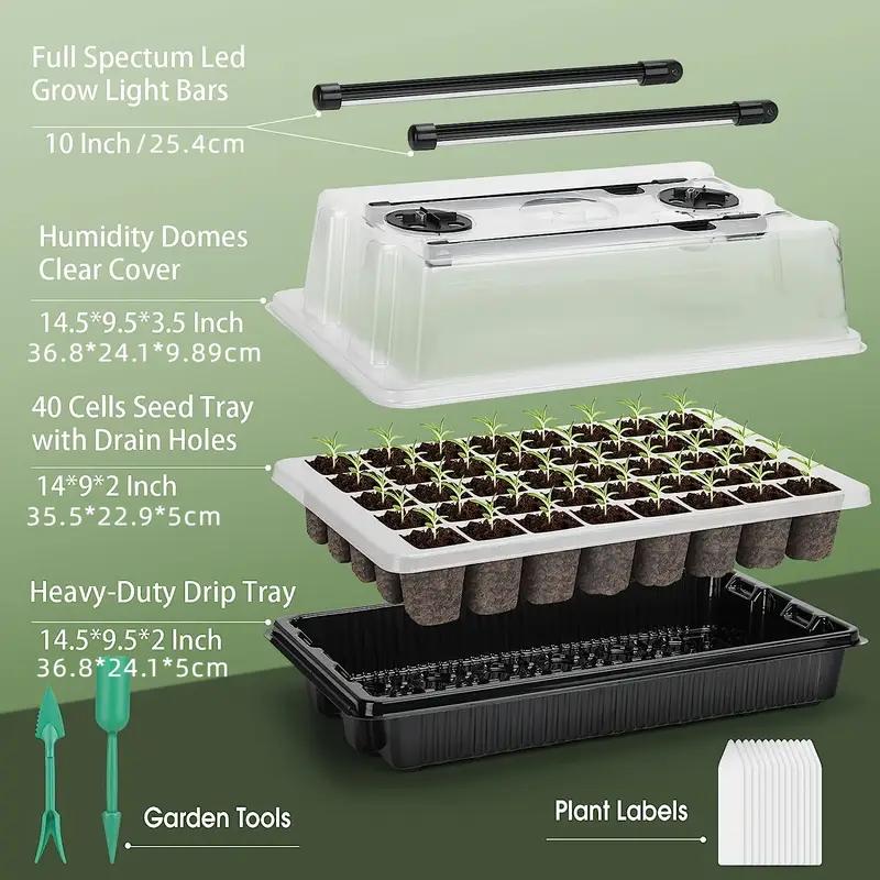 3'lü Paket 120 Hücreli Tohum B - Seed Starter Tray Kit With Grow Light incelemesi ve fiyatı