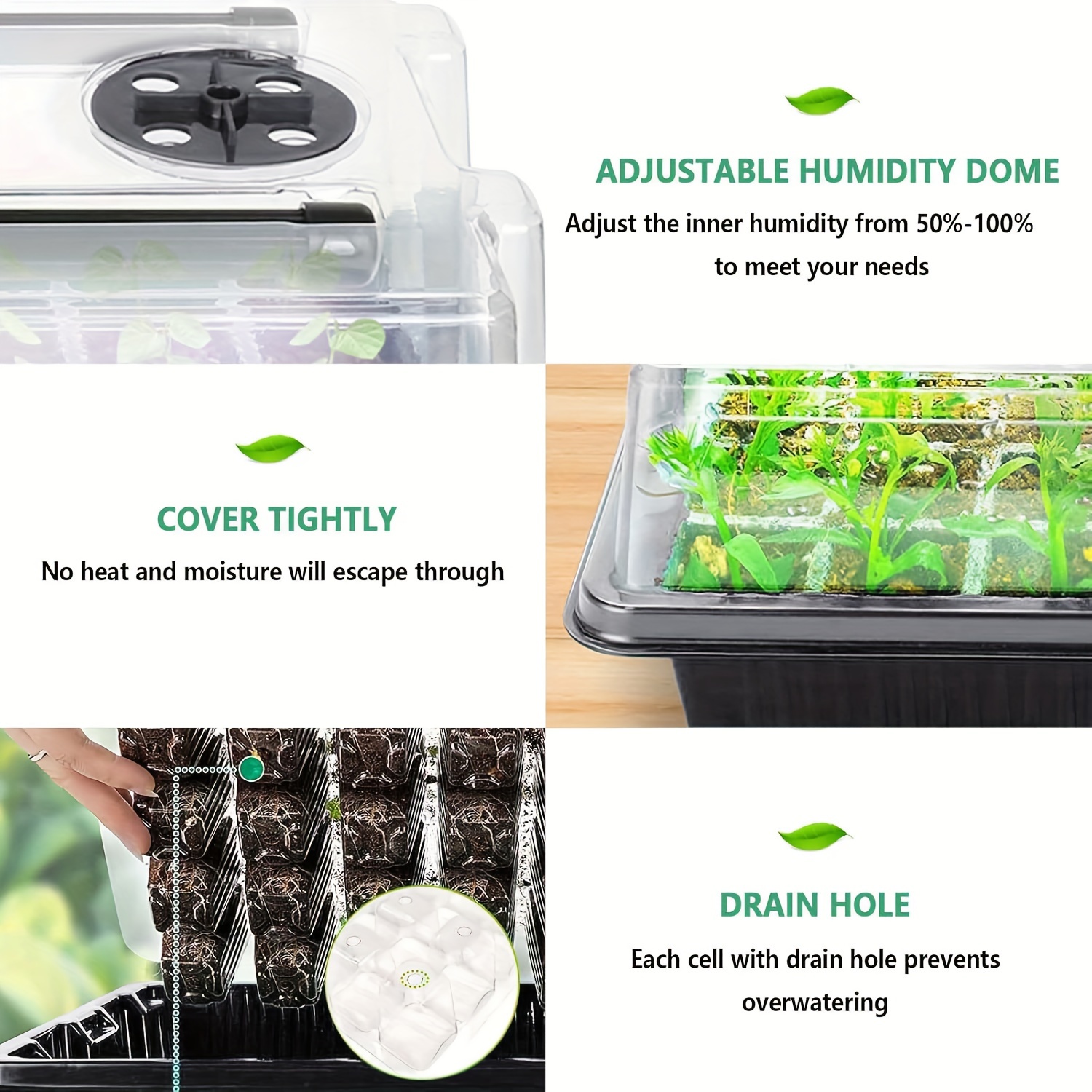 3'lü Paket 120 Hücreli Tohum B - Seed Starter Tray Kit With Grow Light incelemesi ve fiyatı