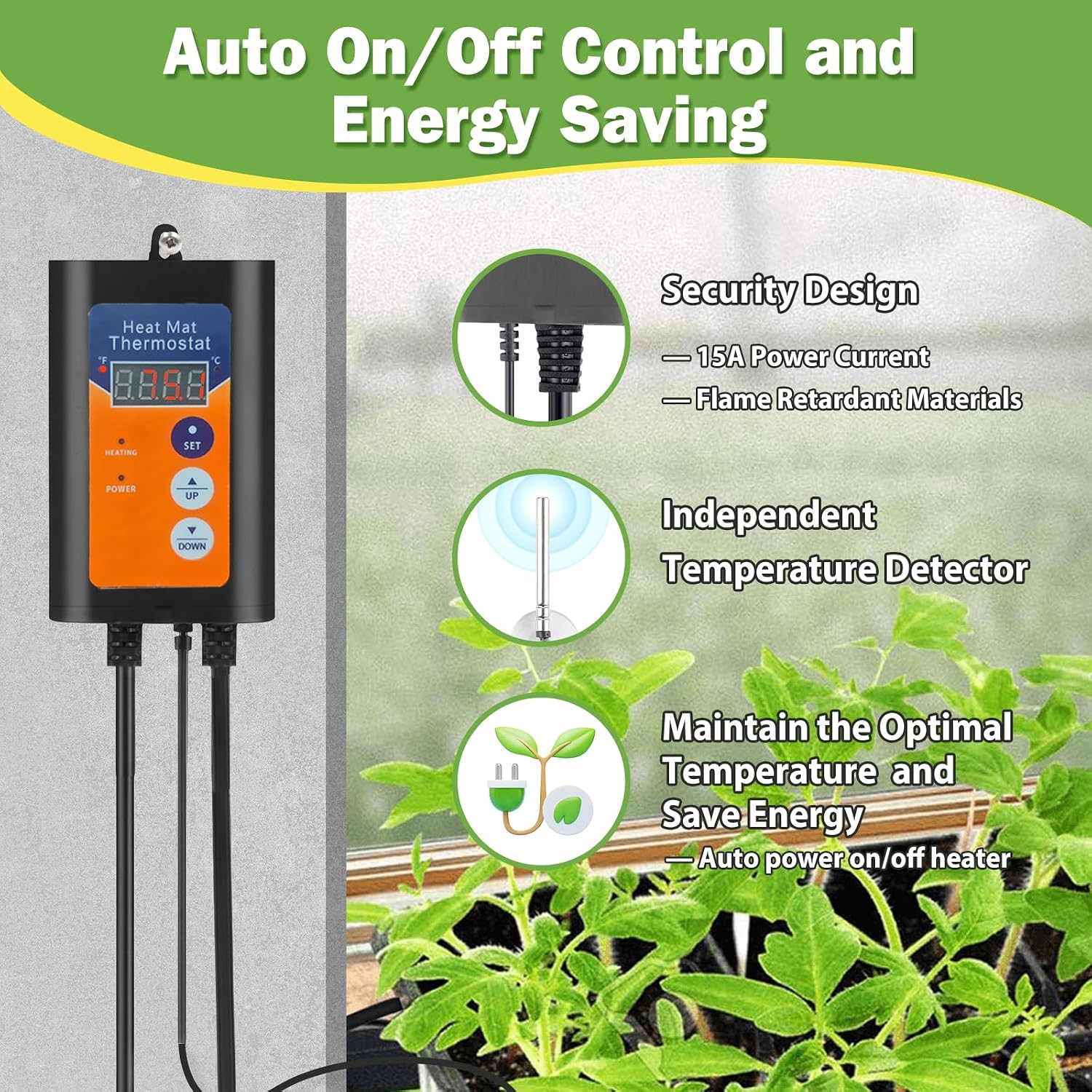 Dijital Sıcaklık Göstergeli, O - Greenhouse Heater Electric Digital Thermostat incelemesi ve fiyatı