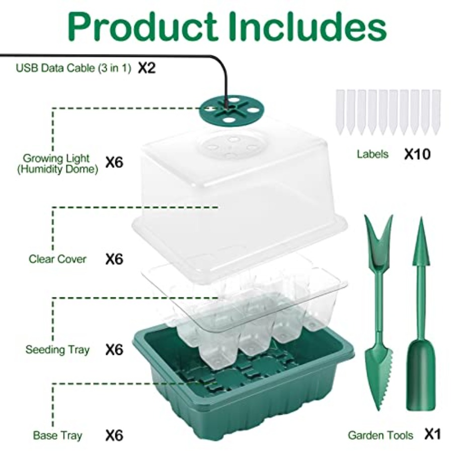 Işıklı Tohum Başlangıç ​​Tepsi - Seed Starter Tray Kit With Grow Light incelemesi ve fiyatı